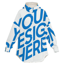 Charger l'image dans la galerie, Sweat à capuche double couche pour femme MWL507 personnalisé avec photo texte prénom (conception une image)
