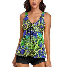 Charger l'image dans la galerie, Tankini Grande Taille avec Shorty | Maillot 2 Pièces Couvrant S-6XL
