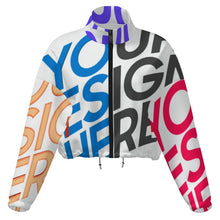 Charger l&#39;image dans la galerie, Veste courte à capuche en polaire pour femme MWL476 personnalisée avec prénom motif texte (conception une image)
