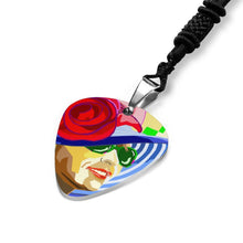Charger l'image dans la galerie, Collier Médiator de Guitare Personnalisable | Pendentif Musique sur Cordon Noir
