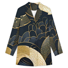 Charger l'image dans la galerie, Robe blazer cintrée à double boutonnage personnalisable pour femme
