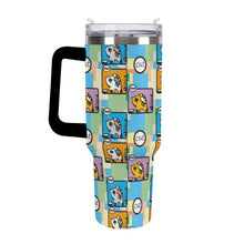 Charger l'image dans la galerie, Grand Mug Isotherme de Voyage Personnalisé avec Poignée et Paille
