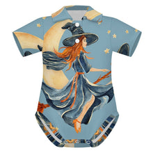 Charger l'image dans la galerie, Short-sleeved Polo Shirt Witches, Flights, Moons, Broomsticks
