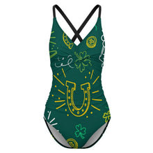 Charger l'image dans la galerie, Maillot de Bain Une Pièce Femme Décolleté Croisé Dos Nu à Lacets Personnalisable
