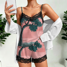 Charger l'image dans la galerie, Ensemble Pyjama Femme Caraco et Short avec Dentelle Personnalisable

