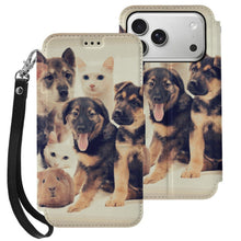 Charger l'image dans la galerie, Coque Portefeuille Personnalisée en Cuir pour iPhone 17 avec Lanière
