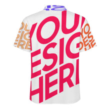 Charger l&#39;image dans la galerie, Chemise plissée homme manches courtes coupe décontractée LM005 personnalisée avec prénom motif texte (conception multi-images)
