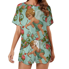 Charger l&#39;image dans la galerie, Ensemble Pyjama Personnalisé Femme Anti-UV | Tissu Soie Glacée
