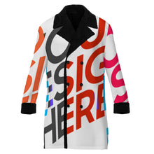 Charger l&#39;image dans la galerie, Trench-coat croisé pour homme avec col costume MWL510 personnalisée avec prénom motif texte (conception multi-images)
