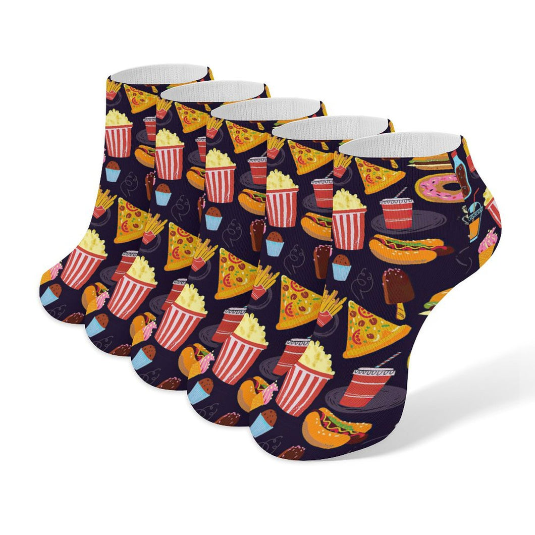 Pack 5 Paires Socquettes Personnalisées | Votre Photo en Lot