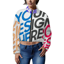 Charger l&#39;image dans la galerie, Veste courte à capuche en polaire pour femme MWL476 personnalisée avec prénom motif texte (conception une image)
