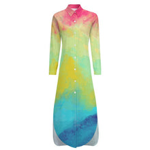 Charger l'image dans la galerie, Robe Chemise Personnalisable Manches Longues | Tissu Stretch Confort
