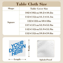 Charger l&#39;image dans la galerie, Nappe carrée Oxford JJ05191112 personnalisé avec photo texte prénom
