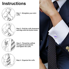 Charger l&#39;image dans la galerie, Boutons de manchette en alliage pour hommes de haute qualité pour chemises personnalisé avec photo texte prénom
