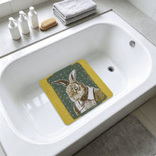 Charger l'image dans la galerie, Bathroom Suction Cup Anti-slip Mat Rabbit, Personification, Portrait Style 54x53cm
