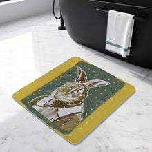 Charger l'image dans la galerie, Bathroom Suction Cup Anti-slip Mat Rabbit, Personification, Portrait Style 54x53cm

