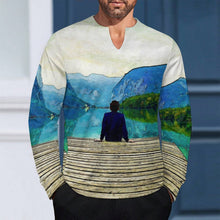 Charger l'image dans la galerie, T-shirt Homme Technique Personnalisé | Col V Manches Longues Fraîcheur
