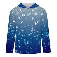 Charger l'image dans la galerie, Raglan Sleeve Hoodie Stars, Blue, Gradients
