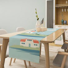 Charger l&#39;image dans la galerie, Chemin de Table Personnalisé Aspect Lin | Déco Chic avec Photo
