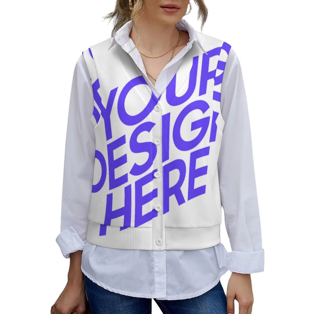 Gilet sans manches pour femme LM562 personnalisé avec photo texte prénom