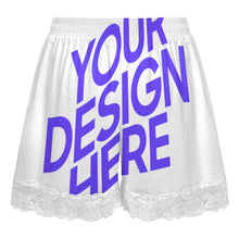 Charger l'image dans la galerie, Pantalon de pyjama court à bordure en dentelle pour femme SDS2516 personnalisé avec photo texte prénom (conception une image)
