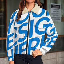 Charger l&#39;image dans la galerie, Veste zippée double pour femme MWL523 personnalisé avec photo texte prénom (conception une image)
