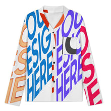 Charger l&#39;image dans la galerie, Ensemble pyjama femme manches longues col V B99TZ personnalisée avec prénom motif texte (conception multi-images)
