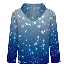 Charger l'image dans la galerie, Raglan Sleeve Hoodie Stars, Blue, Gradients
