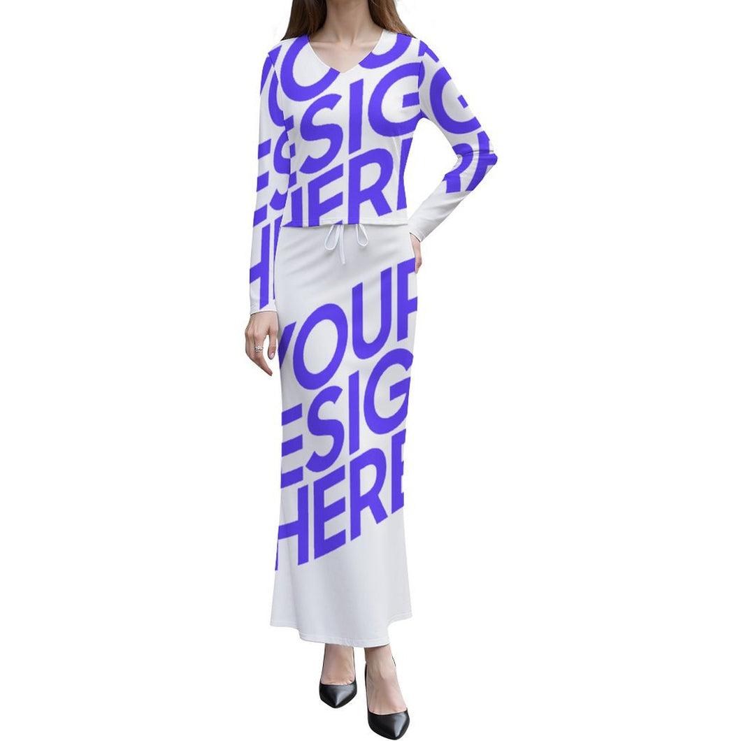 Jupe tailleur femme manches longues LYQ165 personnalisé avec photo texte prénom