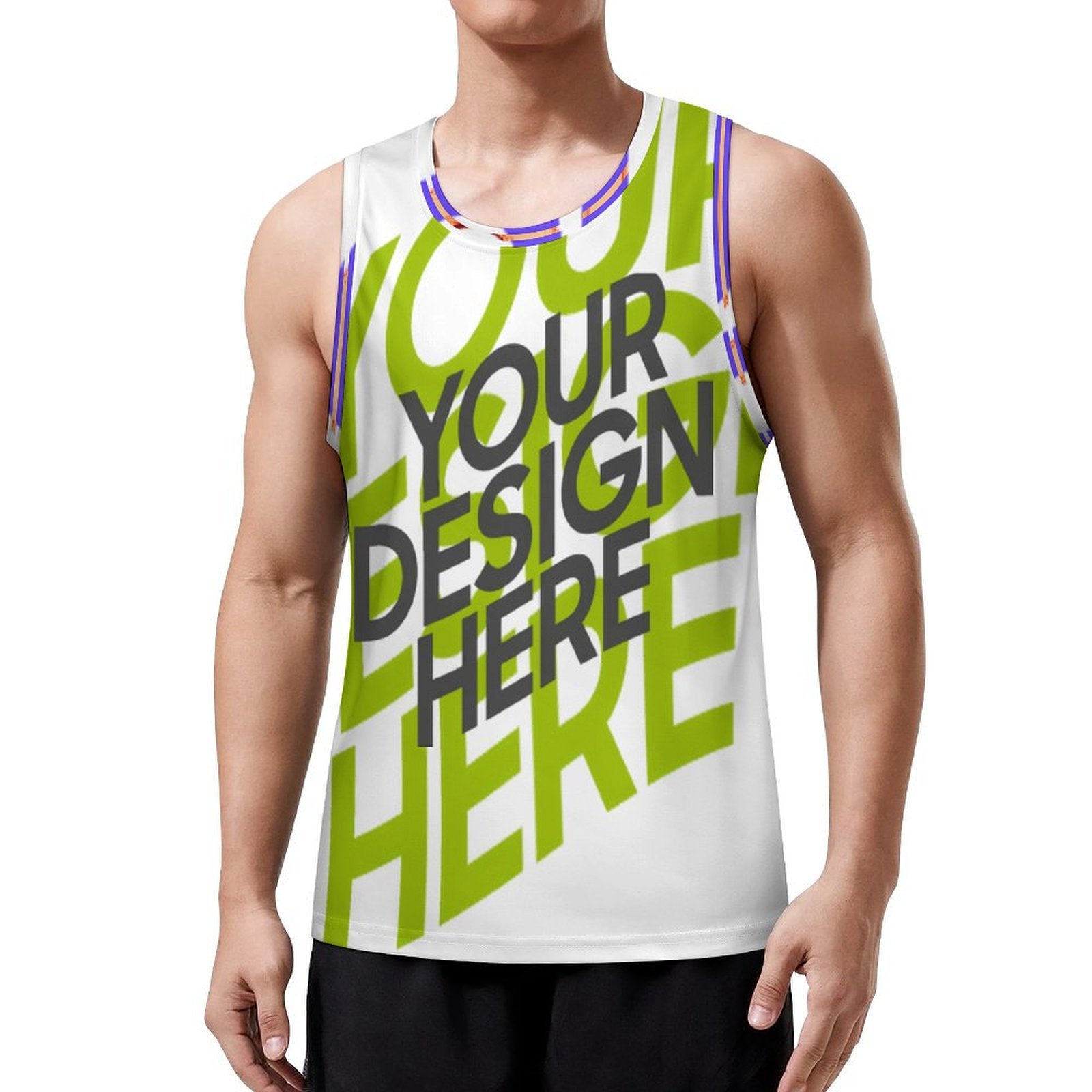 Maillot de basket-ball ras du cou pour homme ABK personnalisé avec