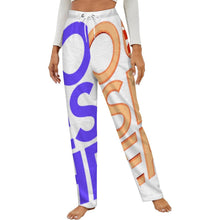 Charger l&#39;image dans la galerie, Pantalon de pyjama ample en peluche pour femme LM072 personnalisée avec prénom motif texte (conception multi-images)
