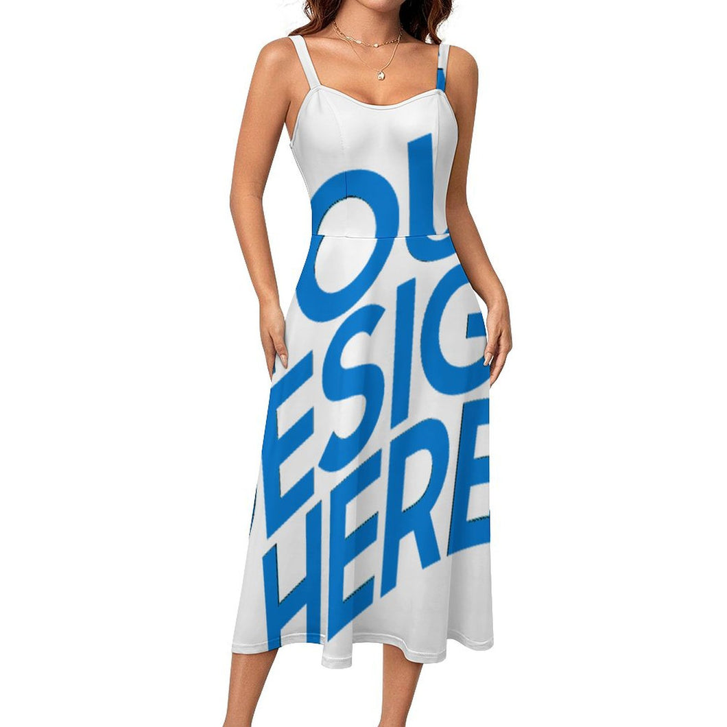 Robe à bretelles pour femme LM467 personnalisé avec photo texte prénom