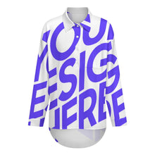 Charger l&#39;image dans la galerie, Chemise femme à épaules tombantes LM554 personnalisé avec photo texte prénom (conception une image)
