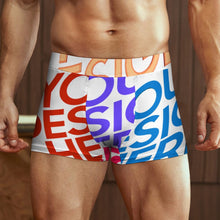 Charger l&#39;image dans la galerie, Boxer homme SDS025 imprimé en pur coton avec large ceinture élastique personnalisé avec photo texte prénom
