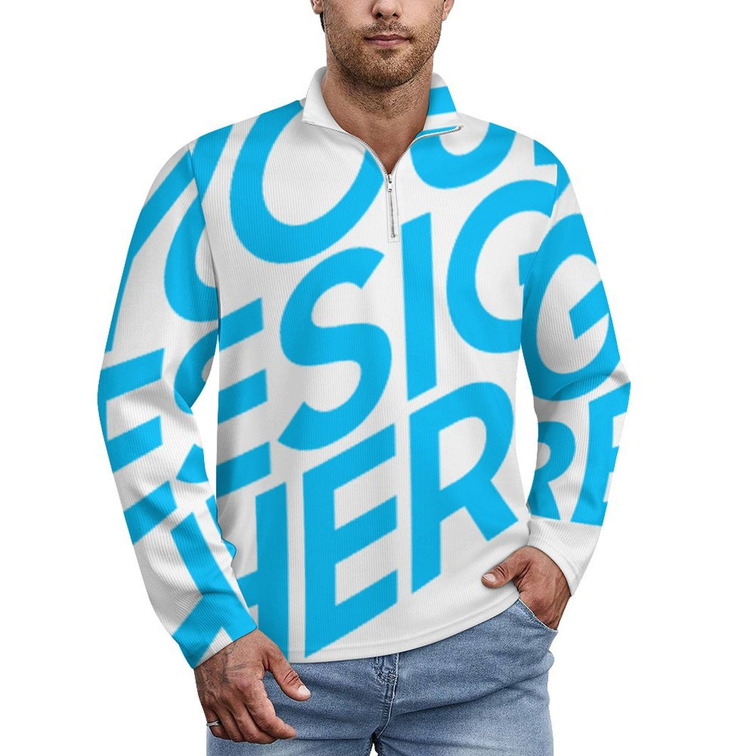Pull homme sport POLO shirt LM111 personnalisé avec photo texte prénom (conception une image)