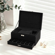 Charger l'image dans la galerie, Triple-layer Suede Jewelry Box St. Patrick's Day, Clover
