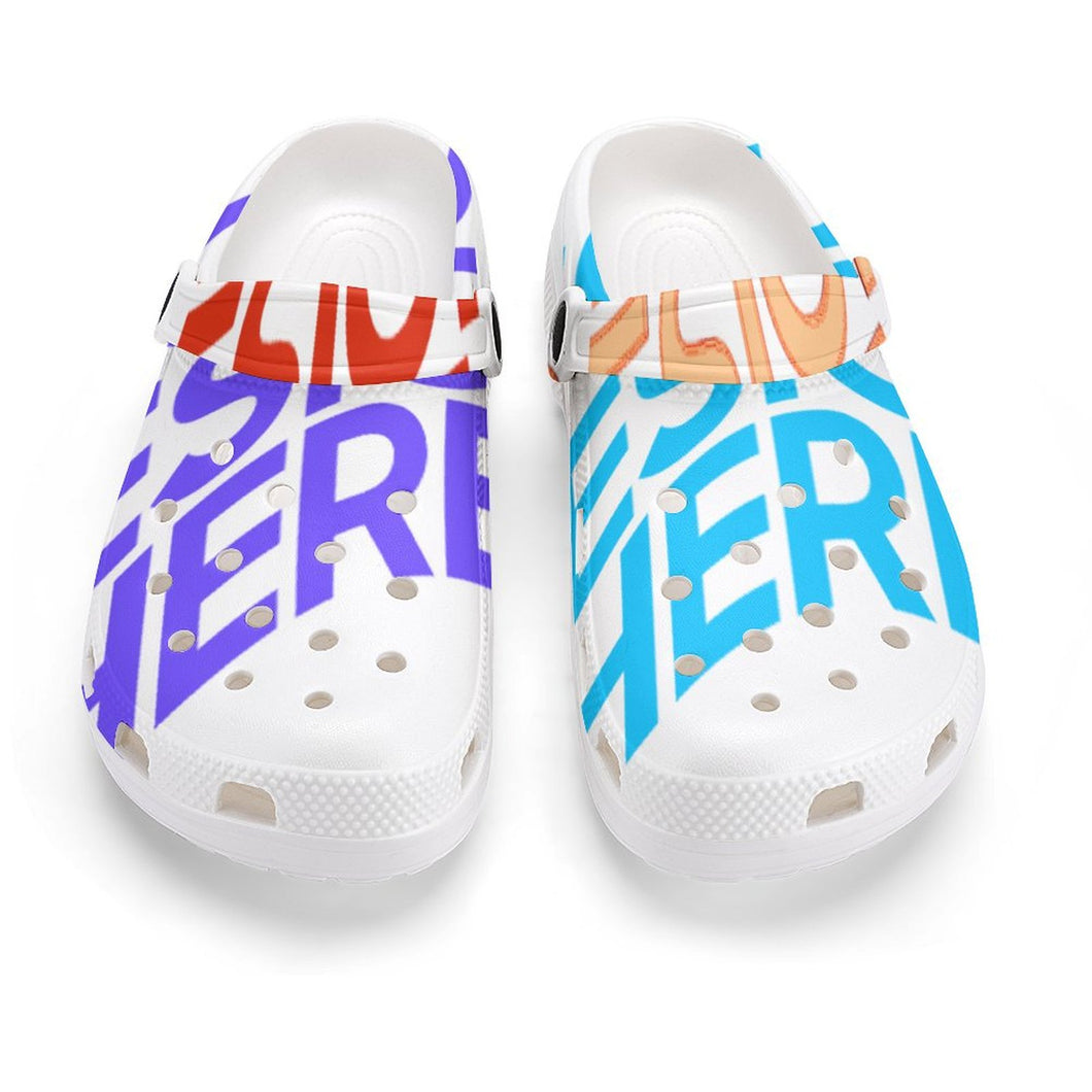 Chaussons unisexes à trous personnalisée avec prénom motif texte