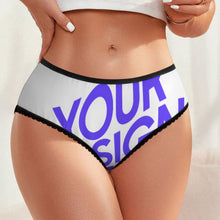 Charger l&#39;image dans la galerie, Culotte femme en dentelle LM500 personnalisé avec photo texte prénom (conception une image)
