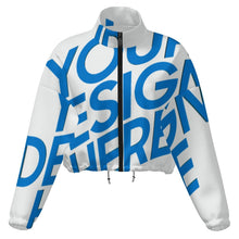 Charger l&#39;image dans la galerie, Veste polaire courte à capuche pour femme MWL476 personnalisé avec photo texte prénom (conception une image)
