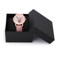 Charger l'image dans la galerie, Montre Femme Cuir Rose Personnalisée | Minimalisme &amp; Cuir Véritable
