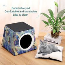 Charger l'image dans la galerie, Lit Cocon Personnalisé pour Chat et Petit Chien | Niche d'Intérieur
