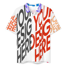 Charger l&#39;image dans la galerie, Chemise plissée homme manches courtes coupe décontractée LM005 personnalisée avec prénom motif texte (conception multi-images)
