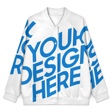 Charger l'image dans la galerie, Veste de baseball universitaire pour femme SDS2507 personnalisé avec photo texte prénom (conception une image)
