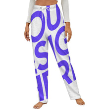 Charger l&#39;image dans la galerie, Pantalon de pyjama ample en peluche pour femme LM072 personnalisé avec photo texte prénom (conception une image)
