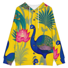 Charger l'image dans la galerie, Hooded Long-sleeved Sweater Peacock, Lotus
