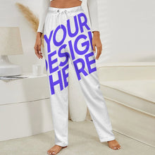 Charger l&#39;image dans la galerie, Pantalon de pyjama ample en peluche pour femme LM218 (motifs différents devant et derrière) personnalisé avec photo texte prénom
