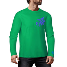 Charger l&#39;image dans la galerie, Pull pour homme 100 % coton imprimé sur la poitrine et les poignets  chemise à manches longues de différentes couleurs personnalisée avec prénom motif texte
