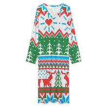 Charger l'image dans la galerie, Robe Longue Style Oriental Personnalisable | Col V Manches Longues
