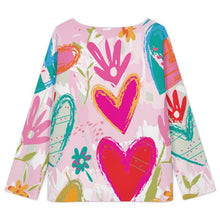Charger l'image dans la galerie, V-neck Long Sleeved Top Love, Graffiti
