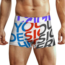 Charger l&#39;image dans la galerie, Boxer homme avec ceinture en soie glacée SDS025 personnalisée avec prénom motif texte (conception multi-images)
